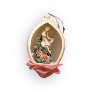 Bradford Editions Secret Gardens Fairy Ornament – “Peony Blush” (2000)